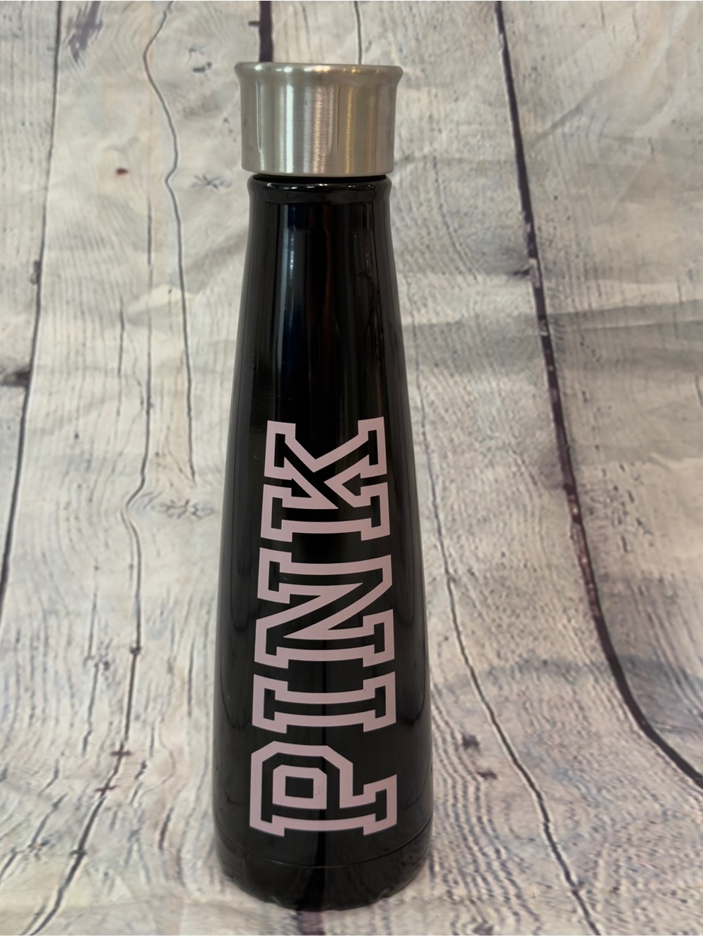 Victoria’s Secret S'well Black Stainless Water Bottle with PINK Logo